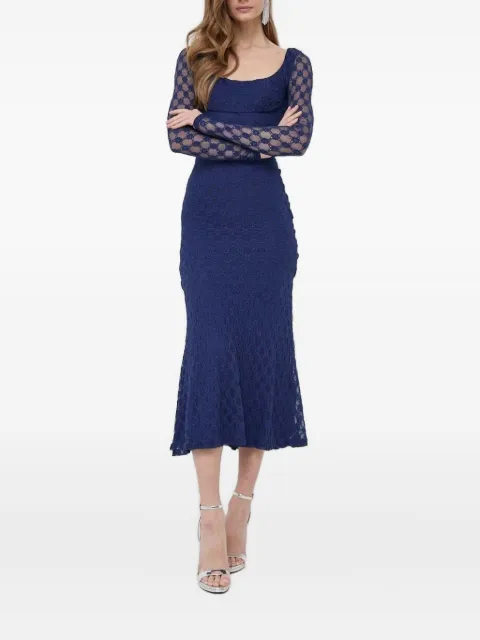 Bardot floral-lace long-sleeve dress