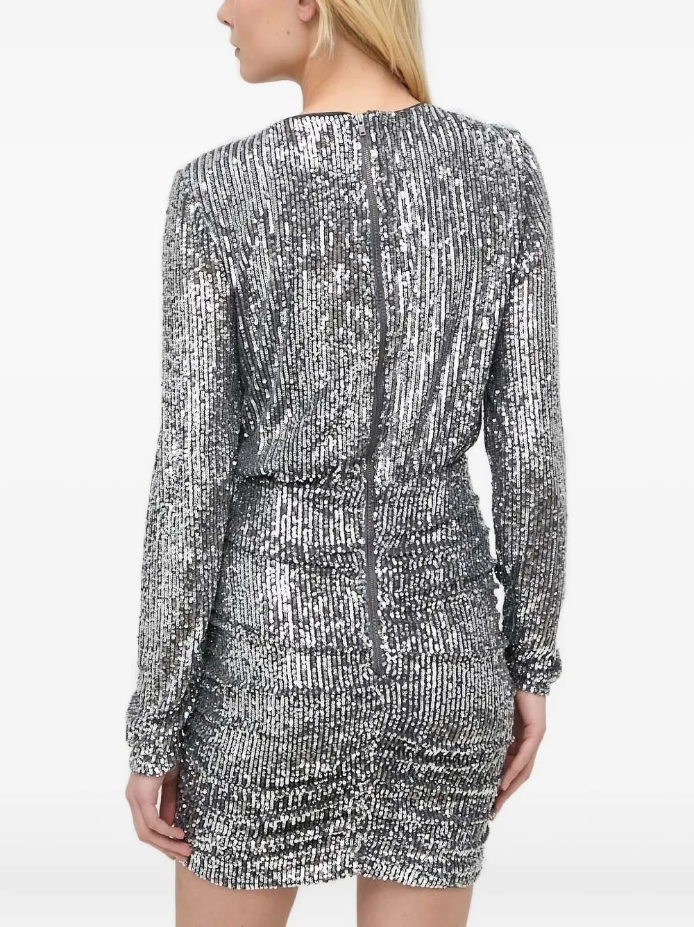 Bardot Mini-cocktailjurk met pailletten - Grijs