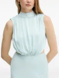 Bardot Delphine high-neck cut-out dress - Blue