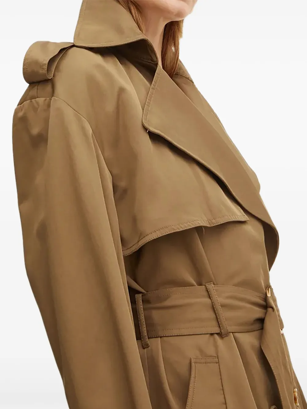 Bardot Trenchcoat met ceintuur Bruin