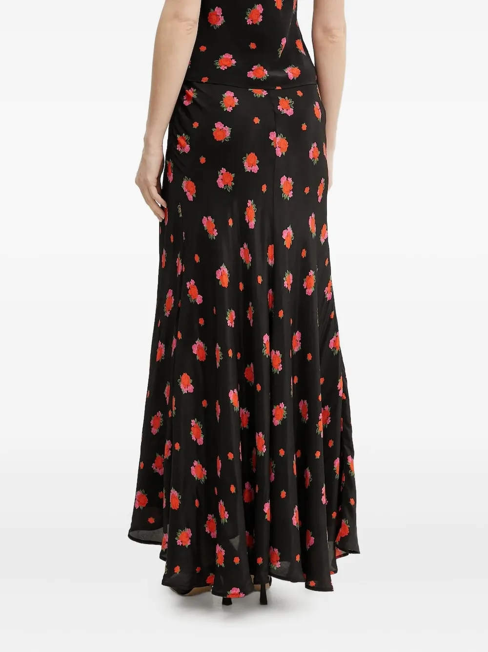 Bardot Flared rok met bloemenprint - Zwart