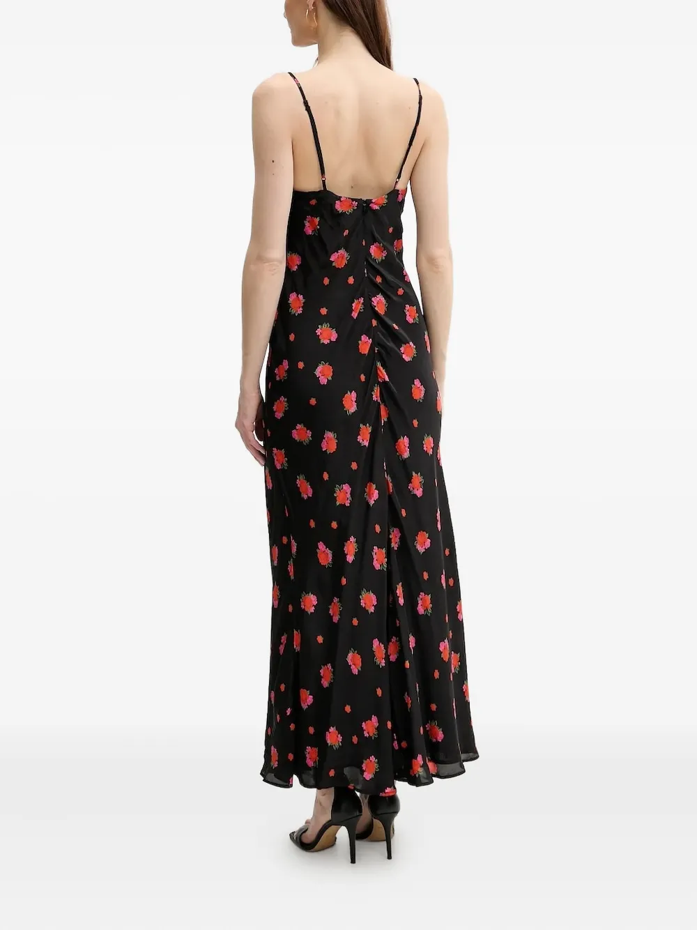 Bardot Midi-jurk met bloemenprint - Zwart
