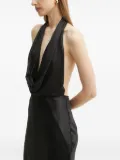 Bardot cowl-neck backless maxi dress - Black