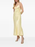 Bardot satin backless dress - Yellow
