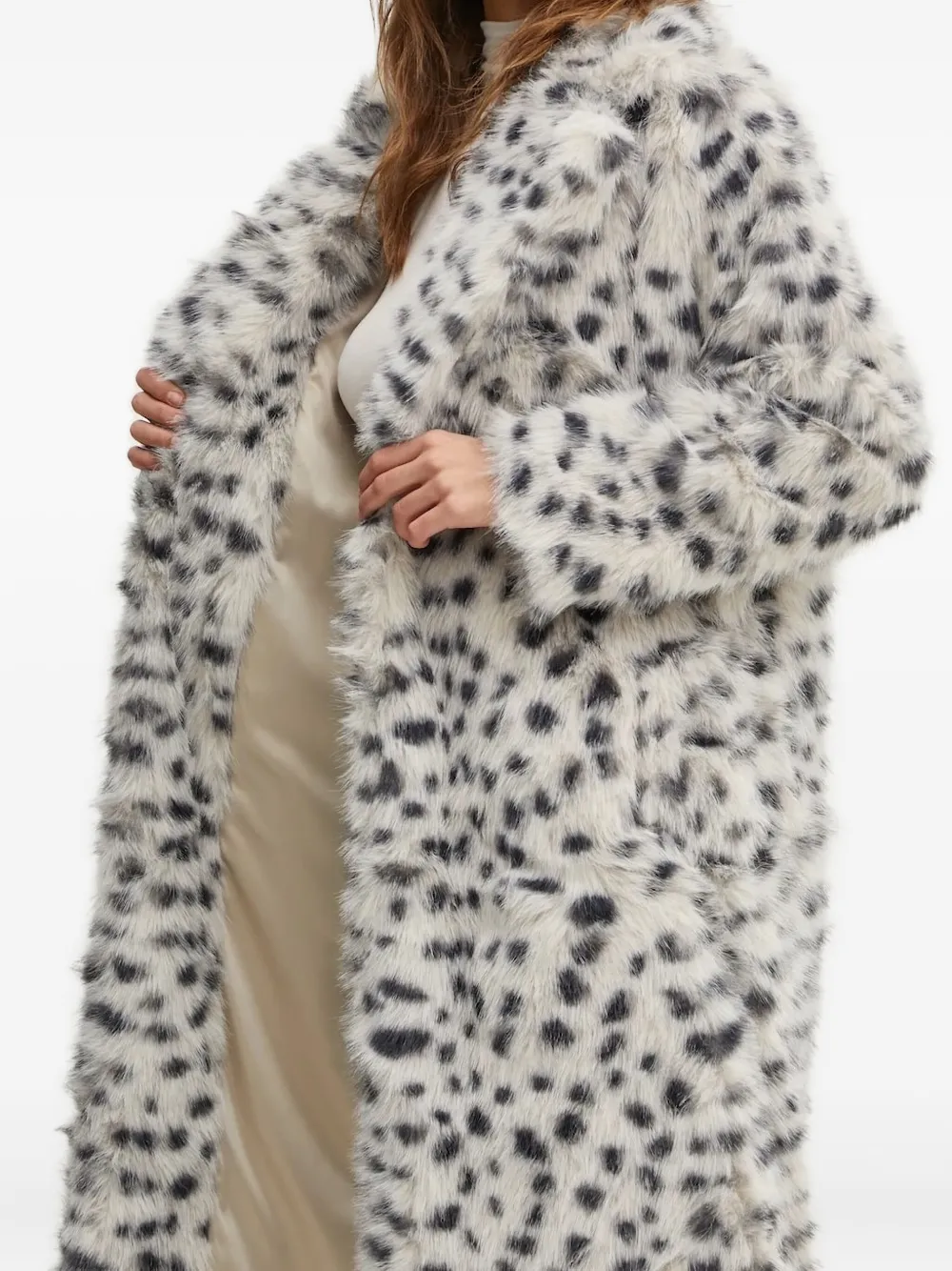Bardot Leopard-print Belted Coat In Gray