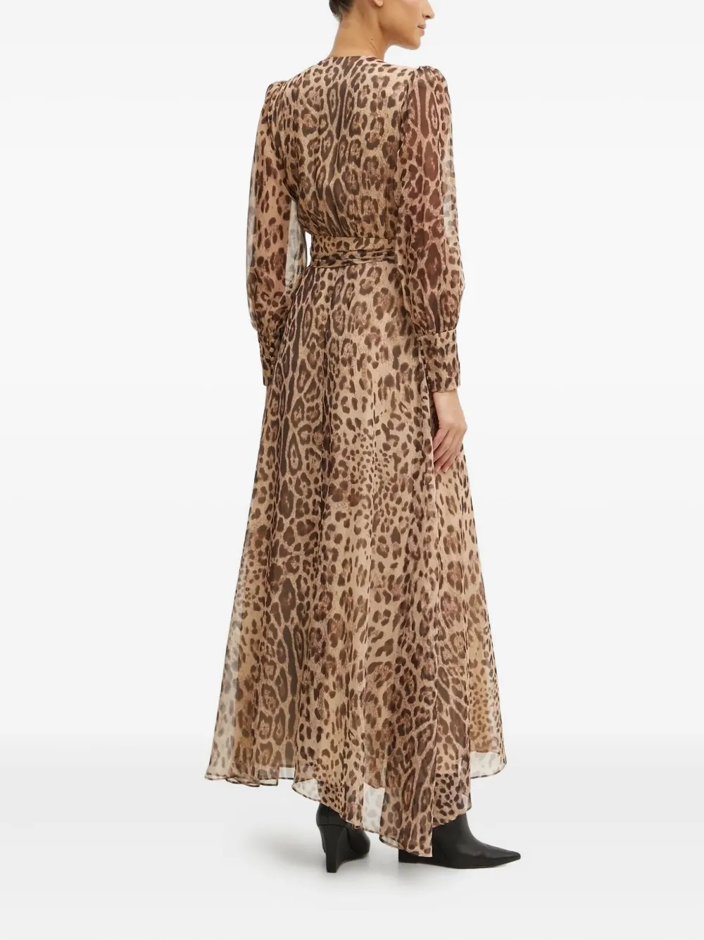 Bardot Maxi-jurk met luipaardprint - Bruin