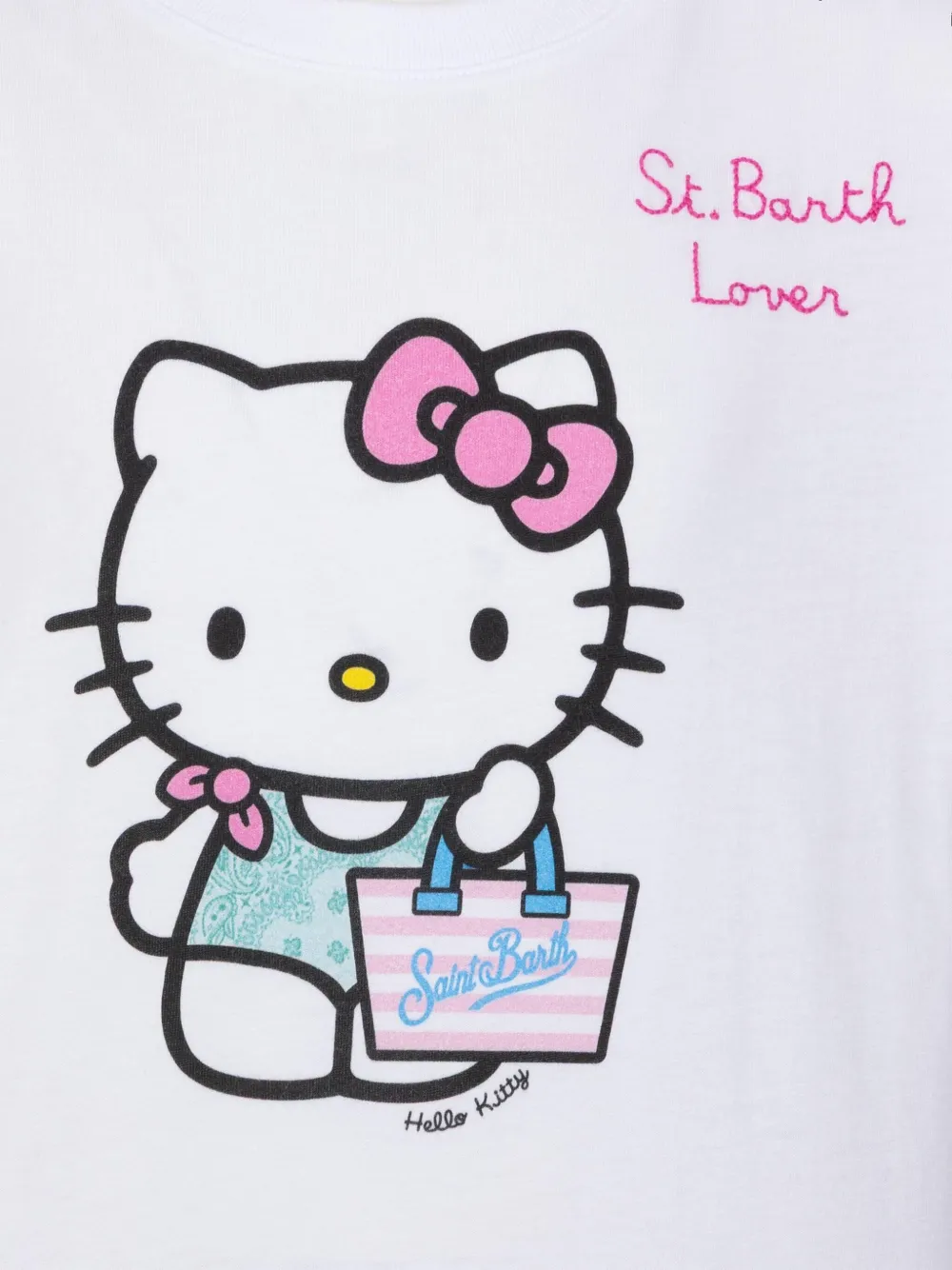 MC2 Saint Barth Kids x Hello Kitty Elly T-shirt met print Wit