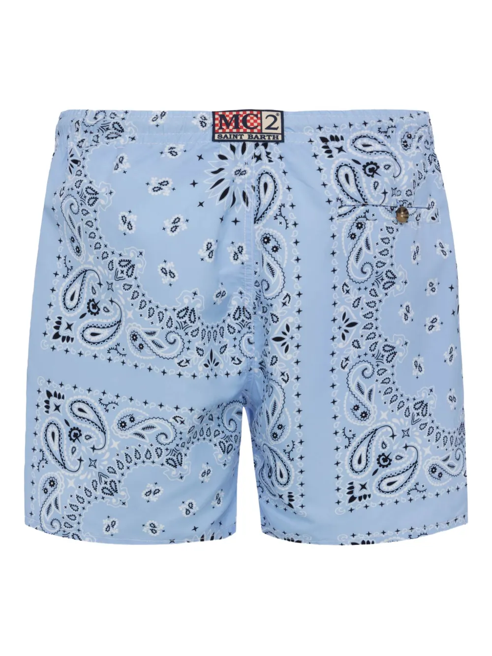 MC2 Saint Barth Kids Zwembroek met bandanaprint Blauw