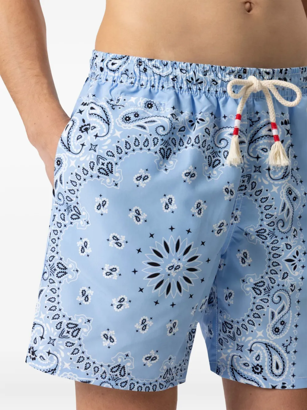 MC2 Saint Barth Kids Zwembroek met bandanaprint Blauw