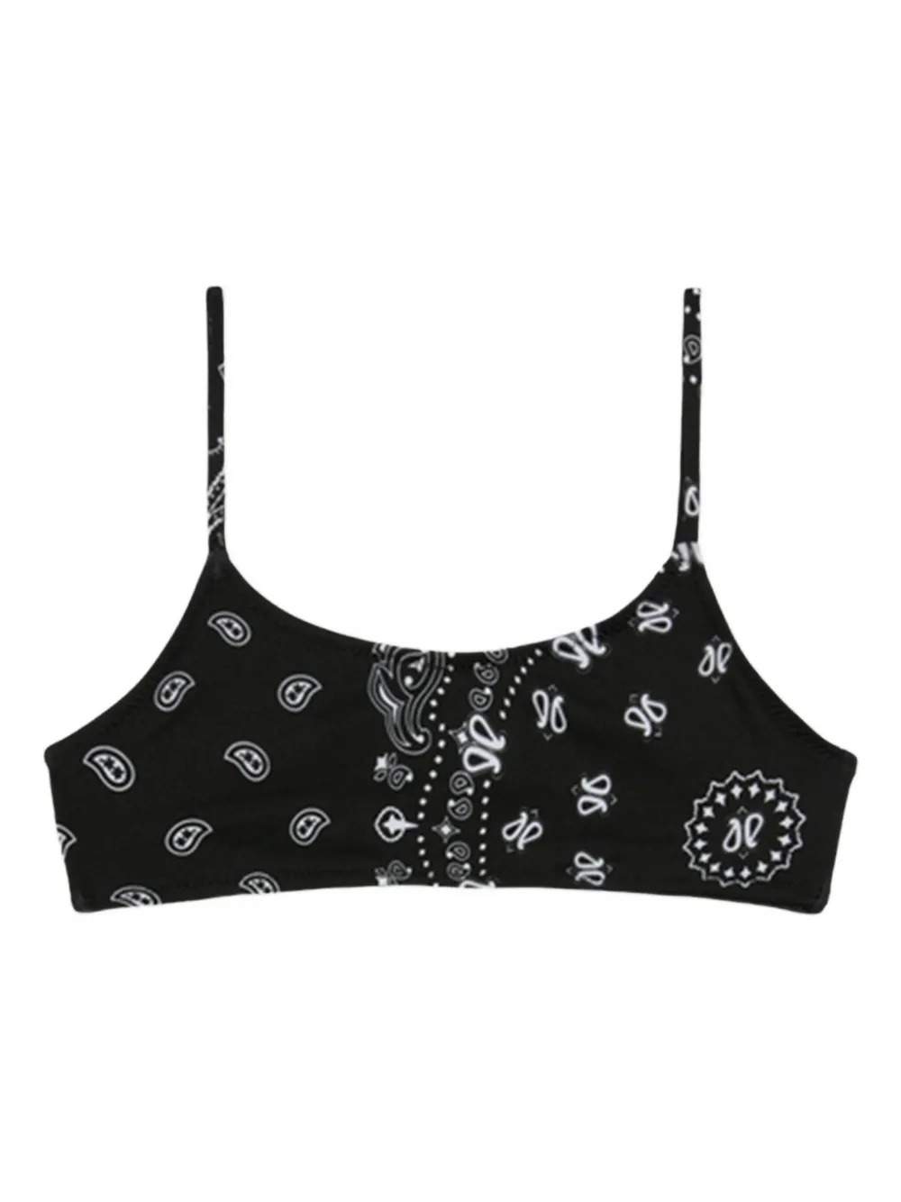 MC2 Saint Barth Kids Bikini met paisley-print Zwart