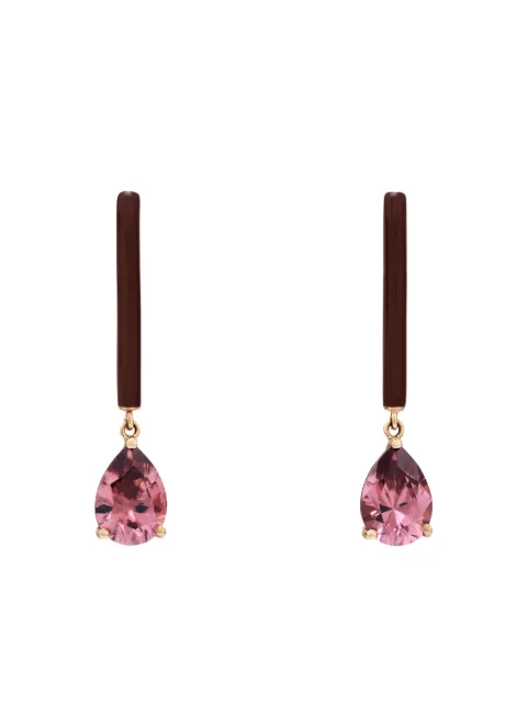 Alice Cicolini teardrop gemstone drop earrings
