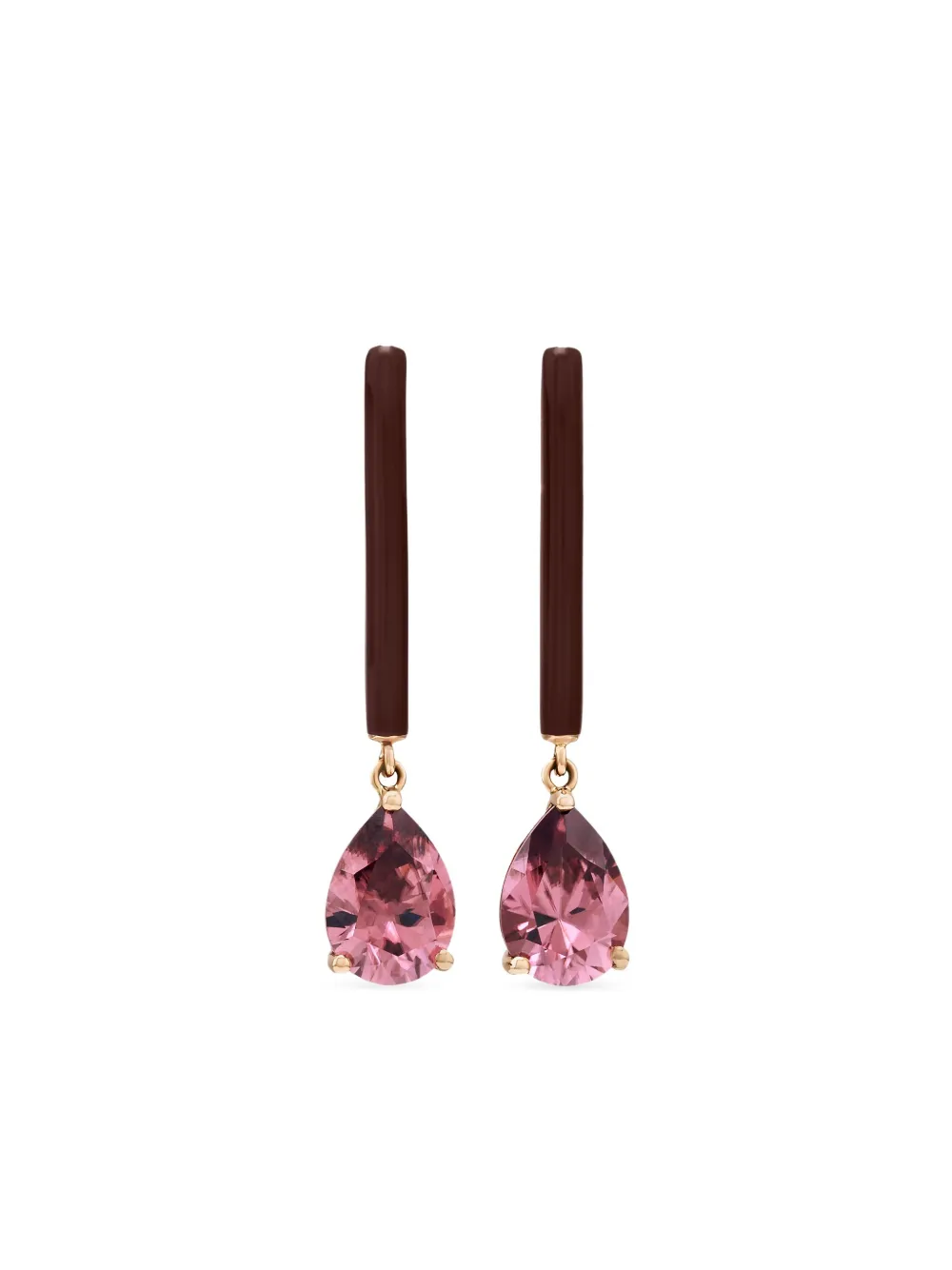 Alice Cicolini pendientes con colgante de gema | dorado | Image 1