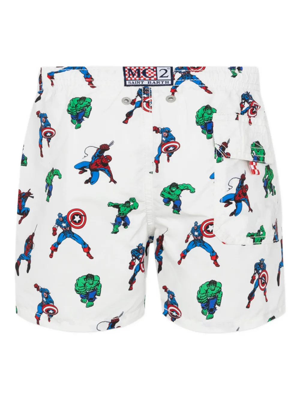 MC2 Saint Barth Kids Jean Lightning zwembroek Wit