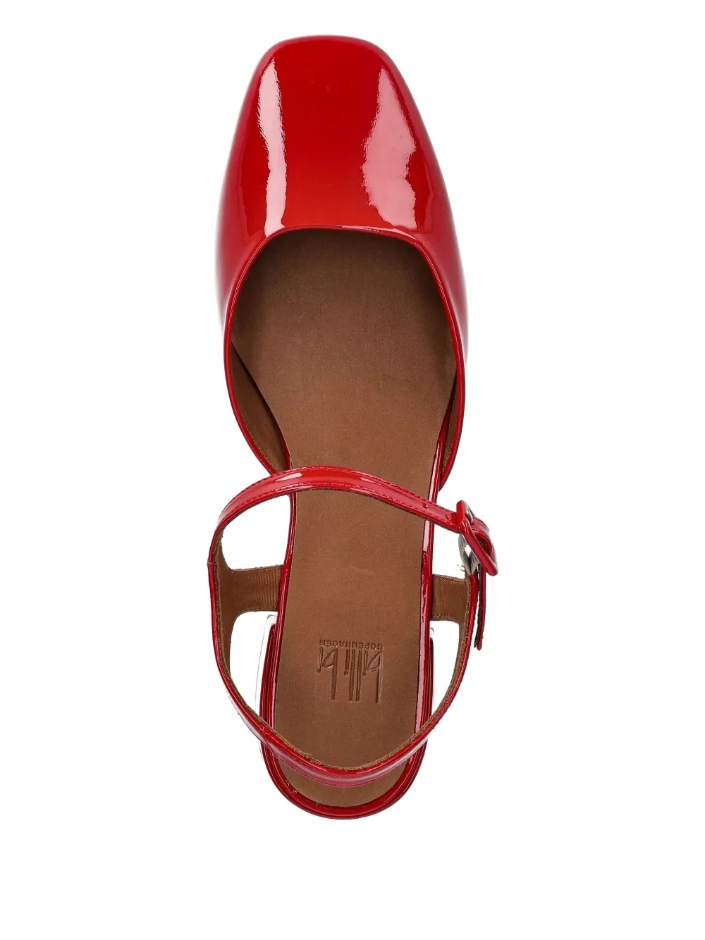 BILLI BI patent leather ankle-strap pumps Red
