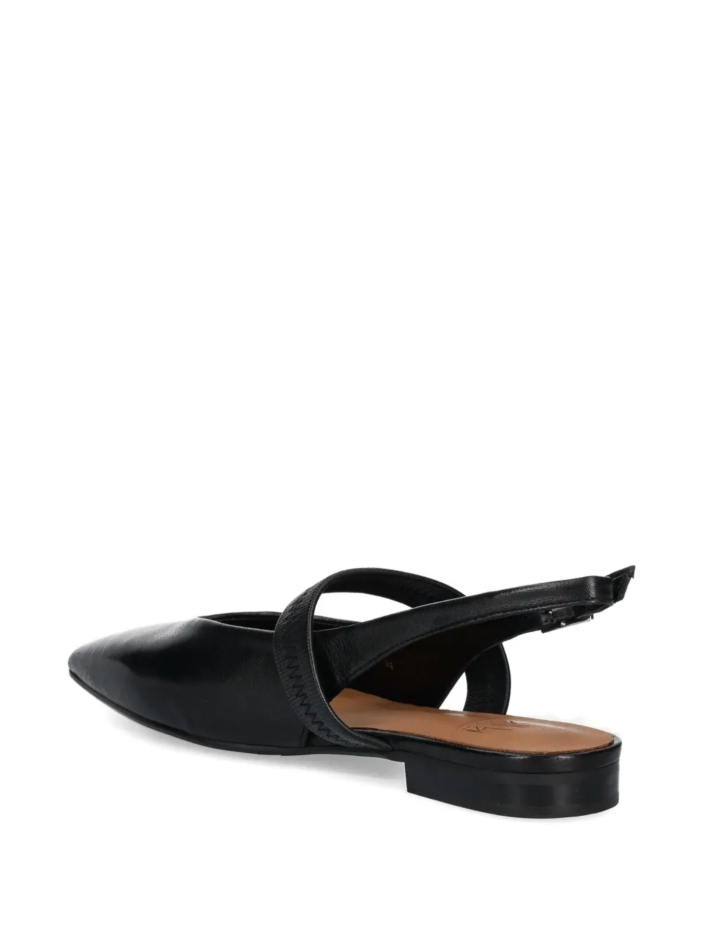 Billi Bi Slingback Pointed-toe Sandals In Black