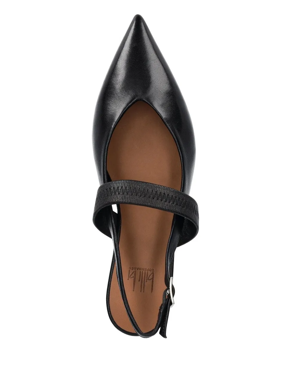 Billi Bi Slingback Pointed-toe Sandals In Black