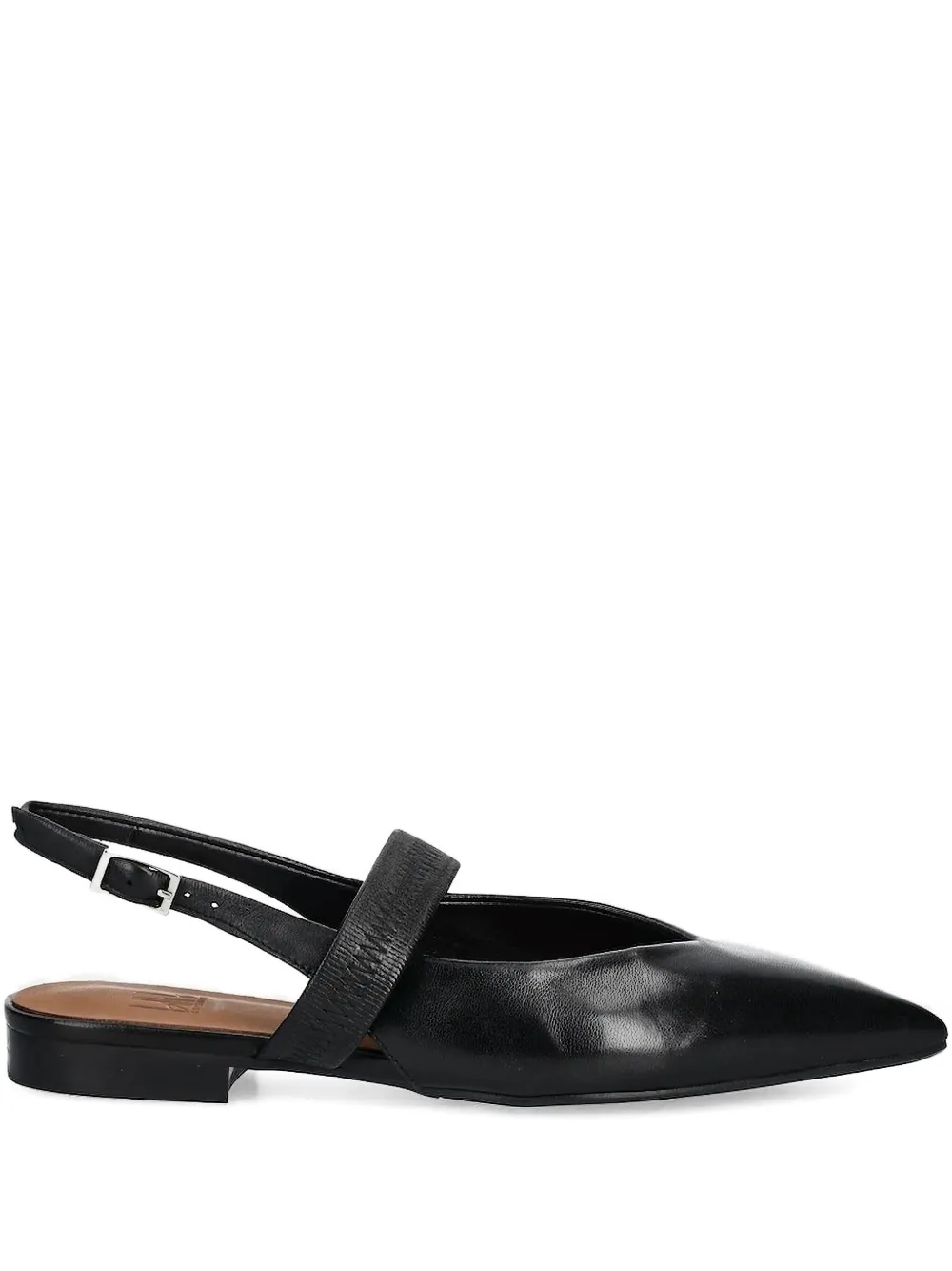 Billi Bi Slingback Pointed-toe Sandals In Black