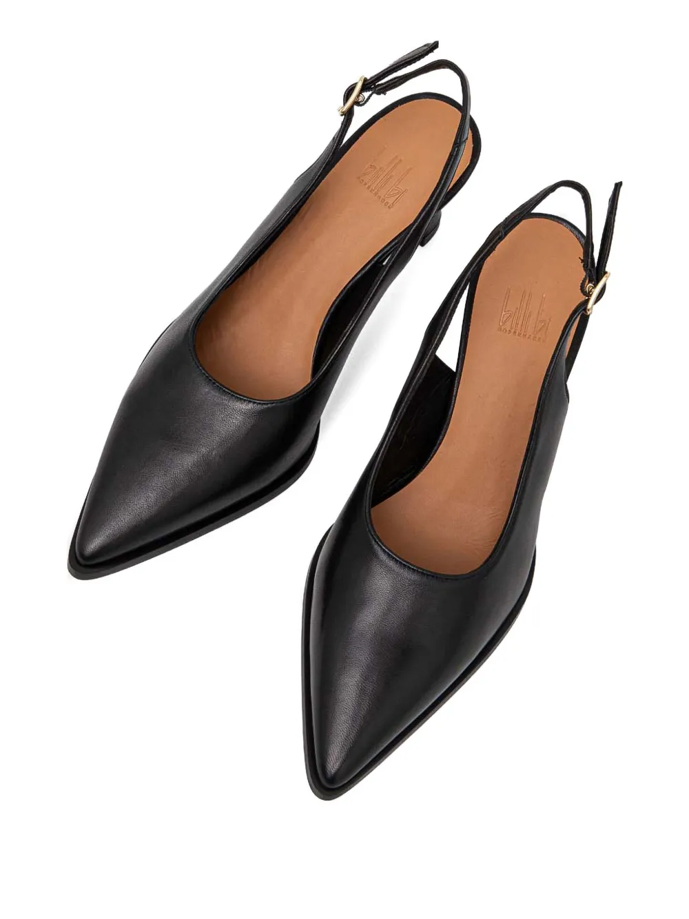 BILLI BI 70mm slingback pointed-toe pumps Black