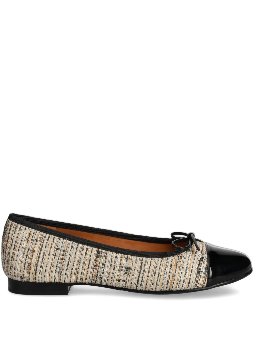 BILLI BI tweed cap-toe flat pumps | Neutrals | Image 1