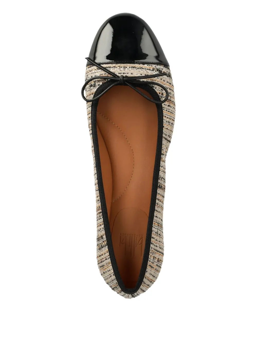 BILLI BI Tweed platte pumps Beige