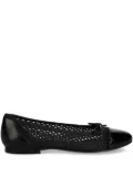 BILLI BI mesh-panels cap-toe ballet flats - Black
