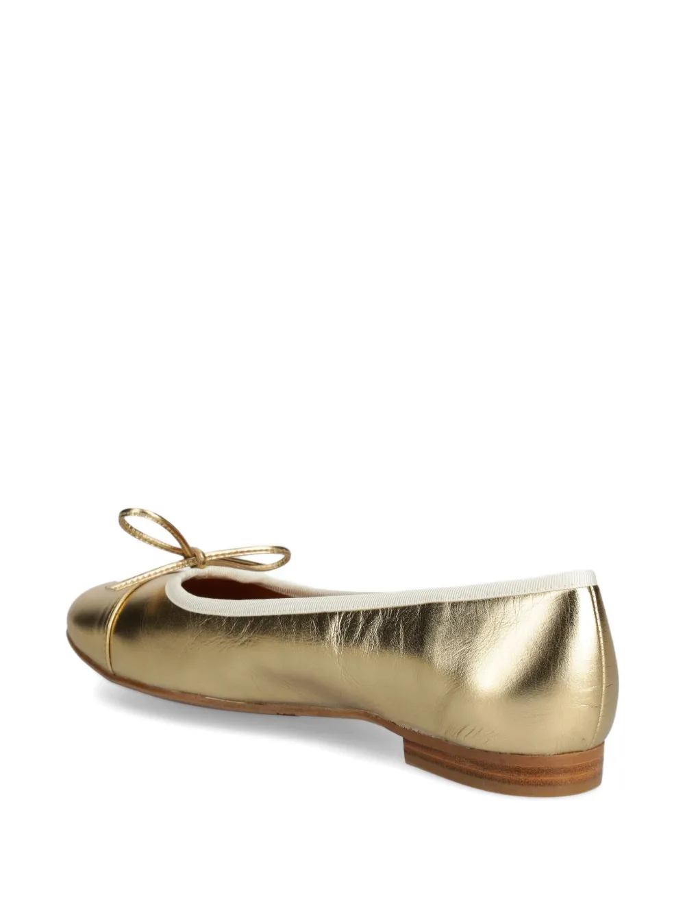 BILLI BI Leren ballerina's met strikdetail Geel