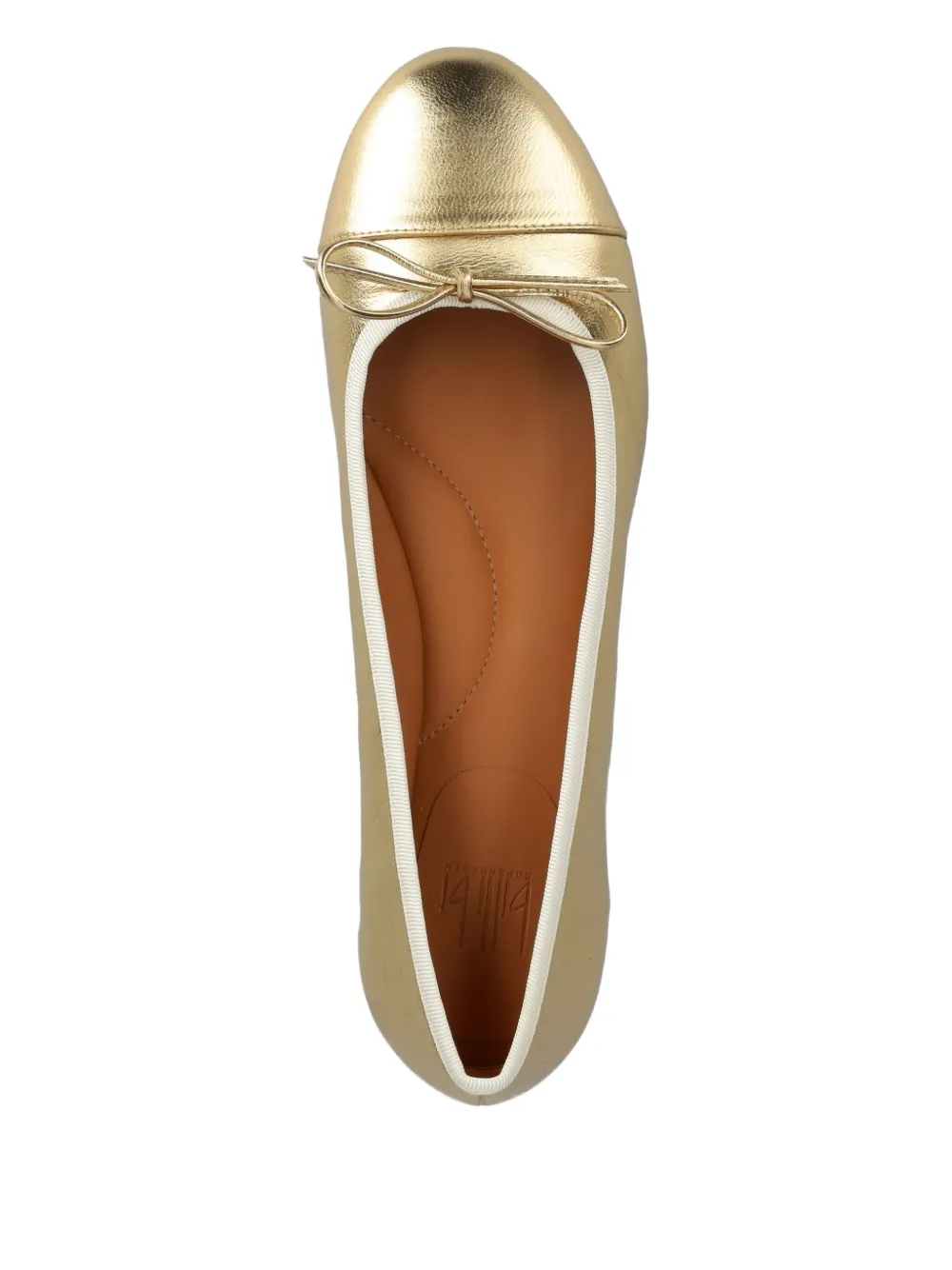 BILLI BI Leren ballerina's met strikdetail Geel