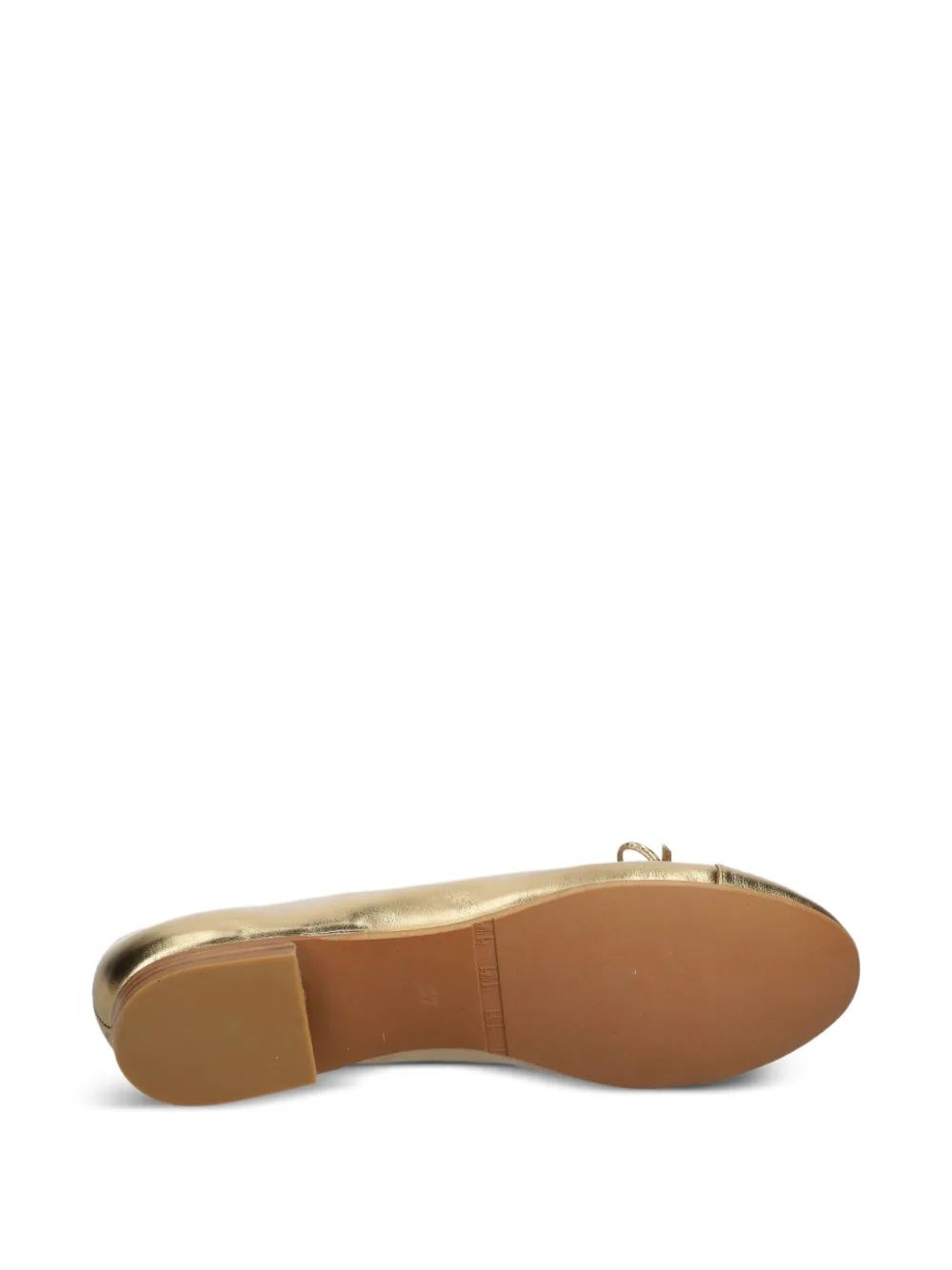 BILLI BI Leren ballerina's met strikdetail Geel