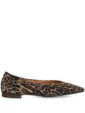 BILLI BI pointed-toe leopard-print ballet flats - Brown