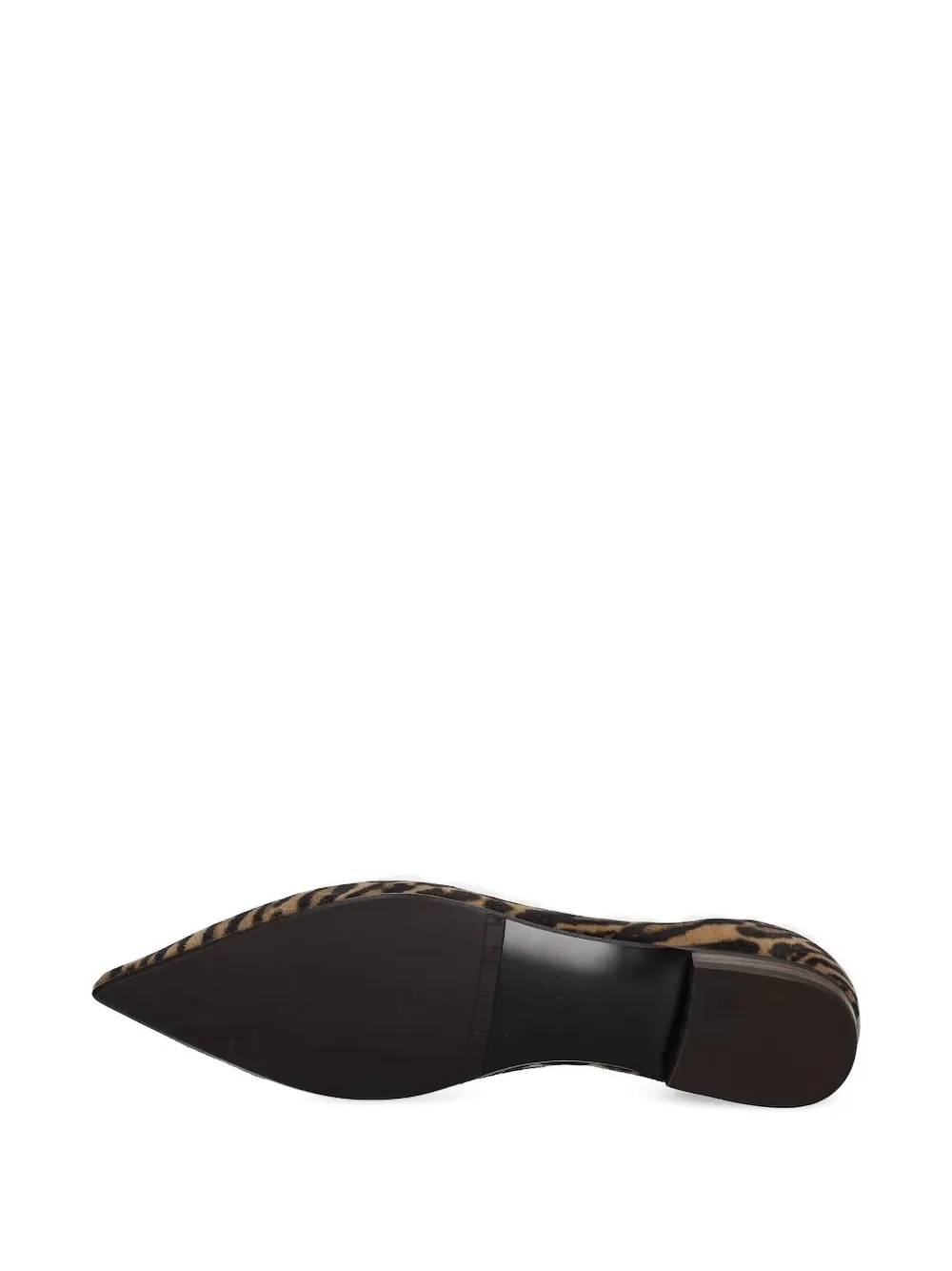 Billi Bi Pointed-toe Leopard-print Ballet Flats In Brown