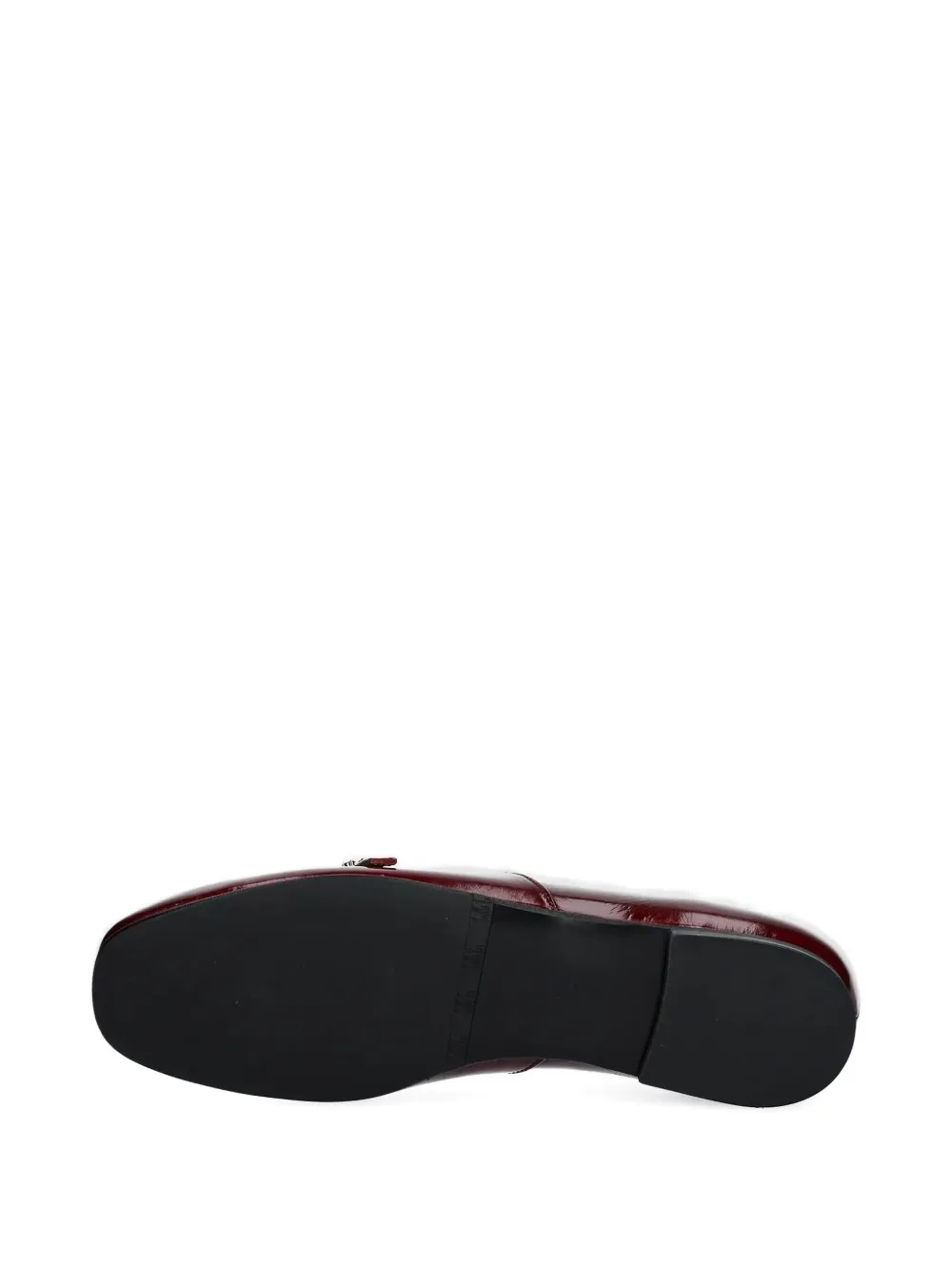 Billi Bi Jewel-embellished Square-toe Flats In Red