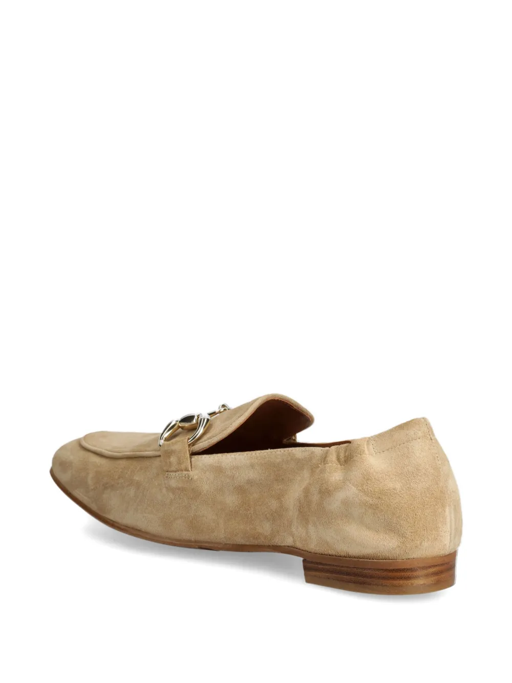 BILLI BI Suède loafers met schakelketting Beige