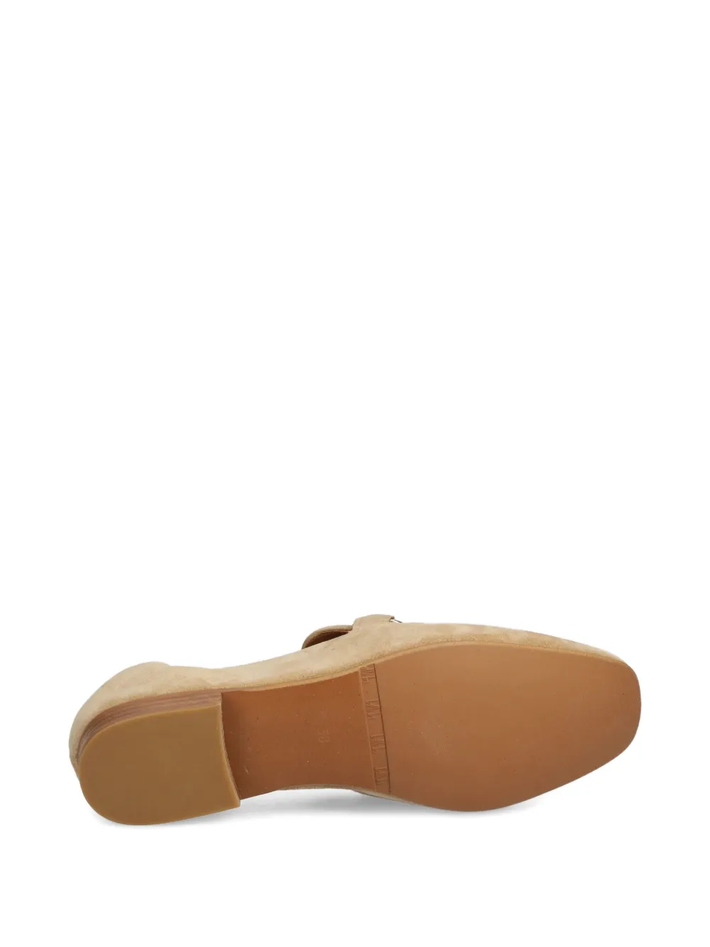BILLI BI Suède loafers met schakelketting Beige