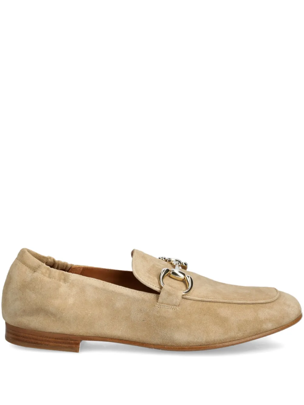 BILLI BI Suède loafers met schakelketting Beige