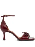 BILLI BI 70mm rose-embellished ankle-strap sandals - Red