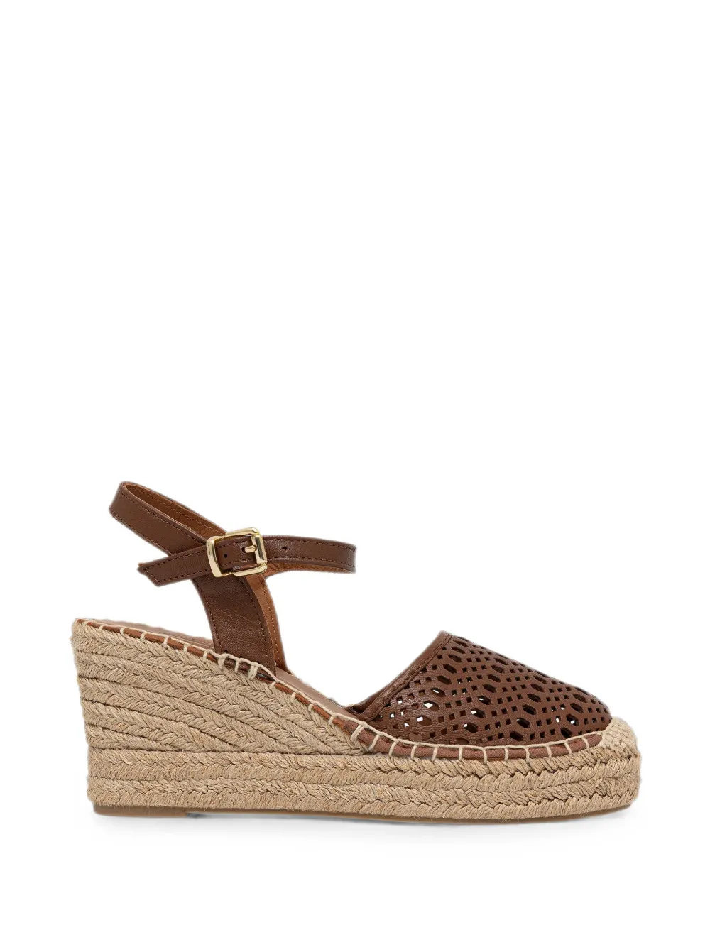 BILLI BI perforated wedge espadrilles Bruin