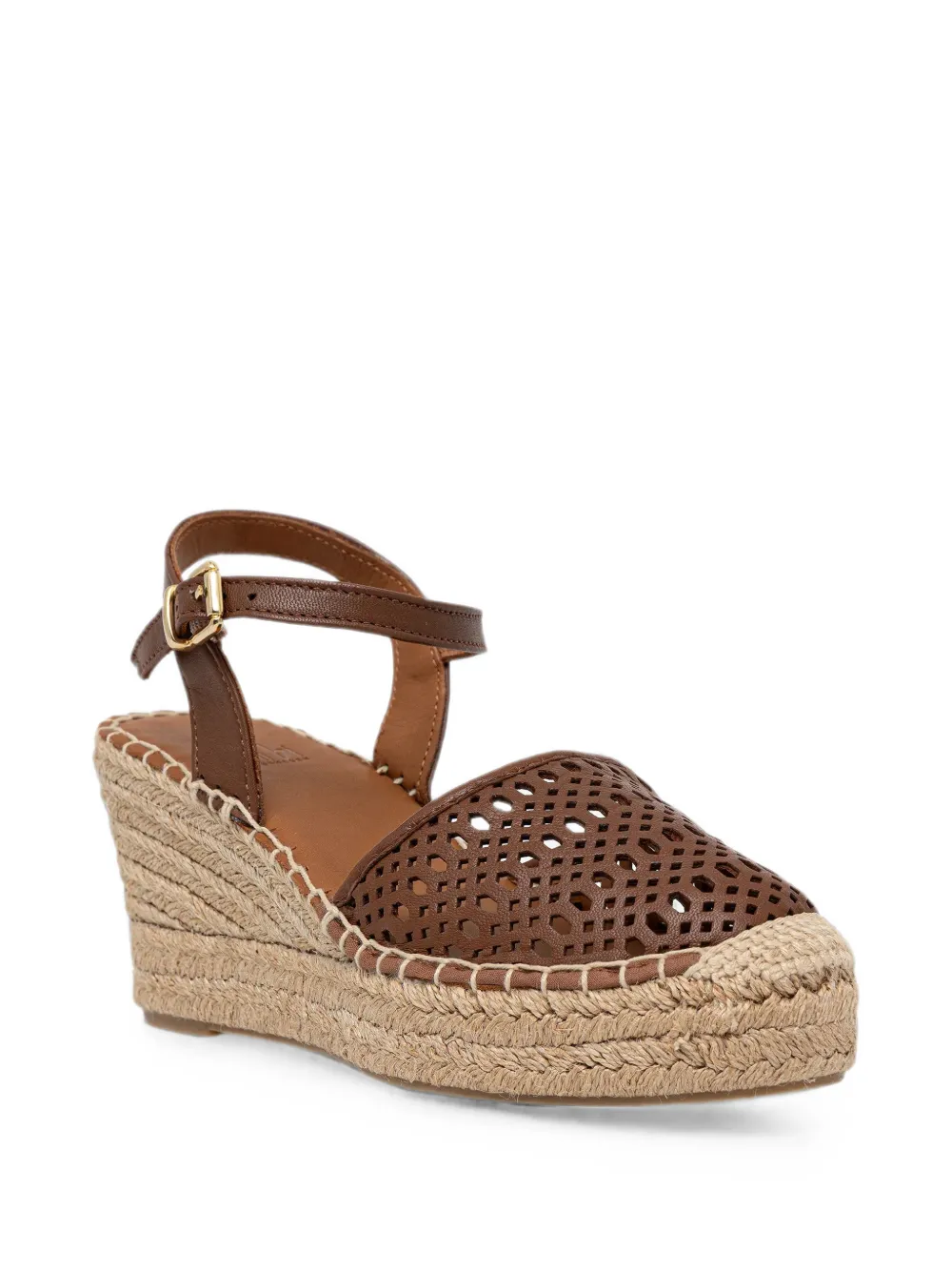 BILLI BI perforated wedge espadrilles Bruin