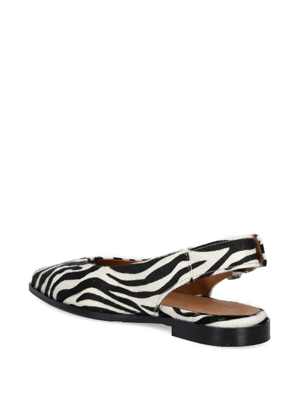 BILLI BI zebra-print slingback shoes Black