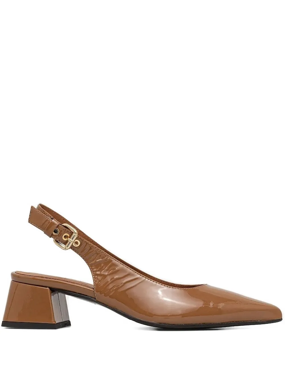 BILLI BI 40mm slingback block-heel pumps Brown