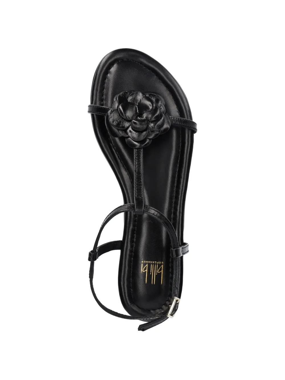 BILLI BI Sandalen met T-bandje en bloemdetail Zwart