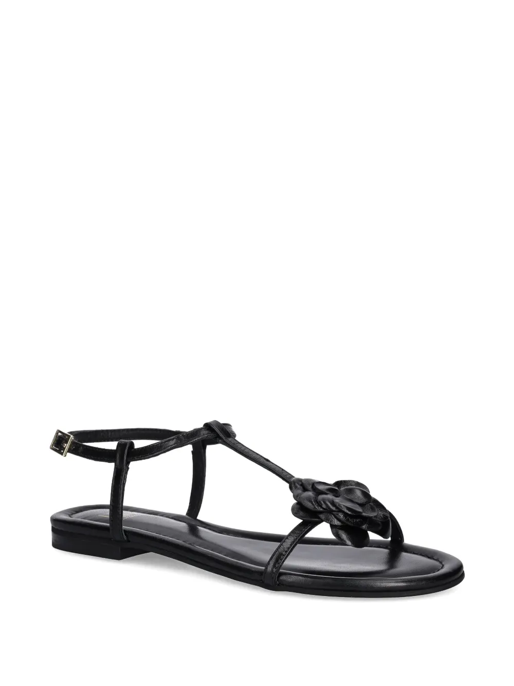 BILLI BI Sandalen met T-bandje en bloemdetail Zwart