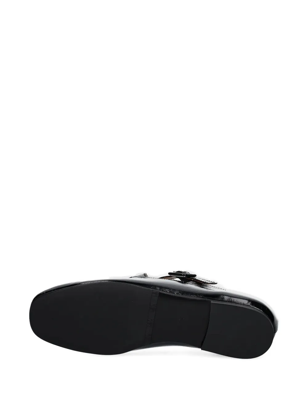 Billi Bi Buckle-fastening Patent-leather Ballet Flats In Black