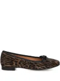 BILLI BI leopard-print bow ballet flats - Brown