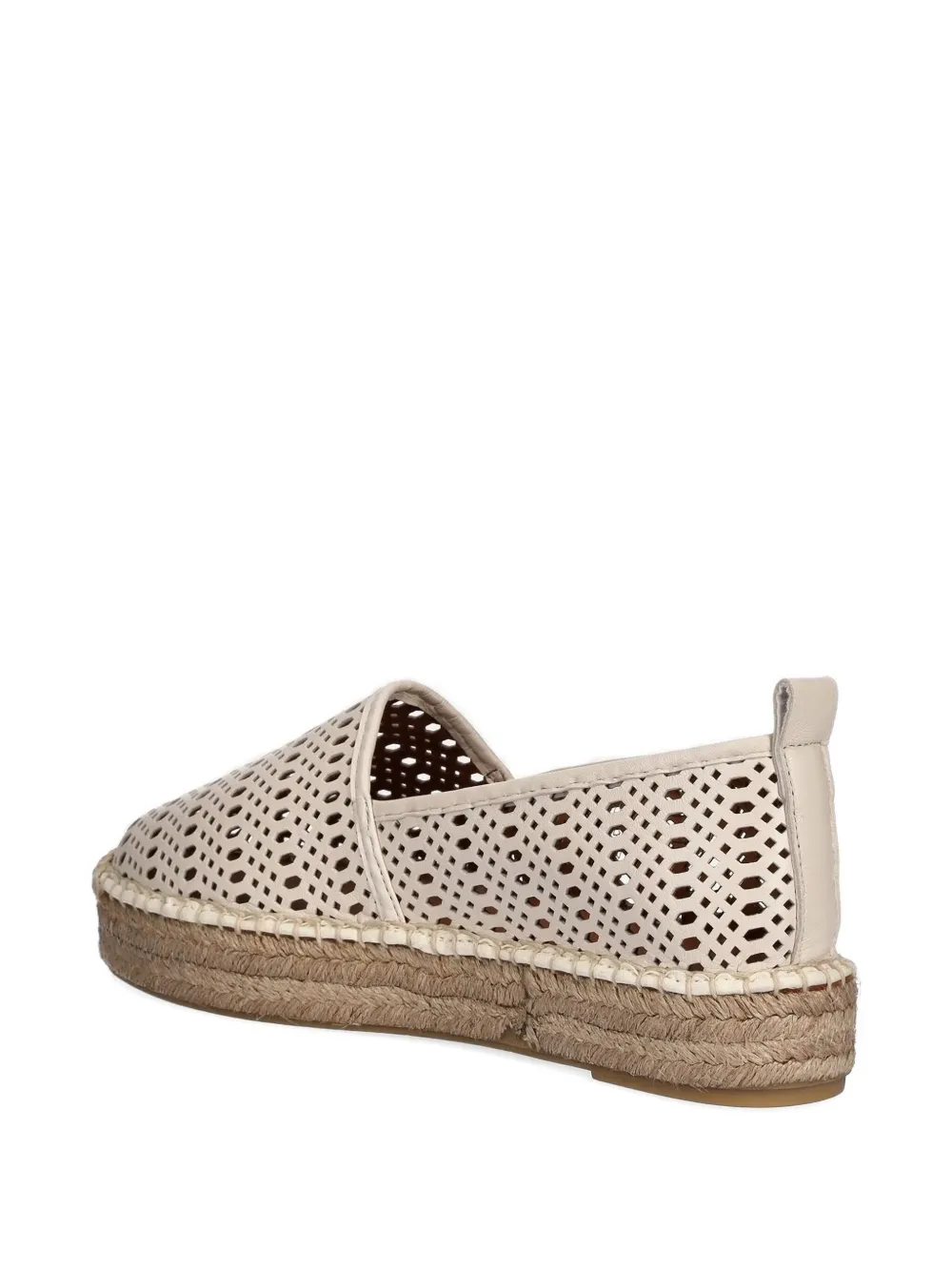 Billi Bi Perforated-design Flat Espadrille In Neutral