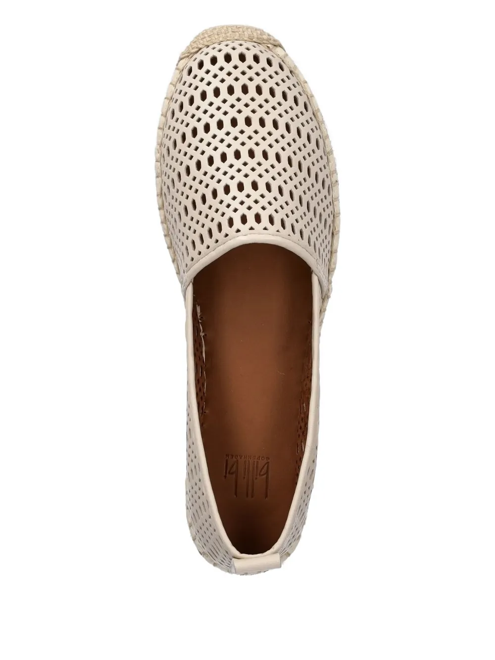Billi Bi Perforated-design Flat Espadrille In Neutral