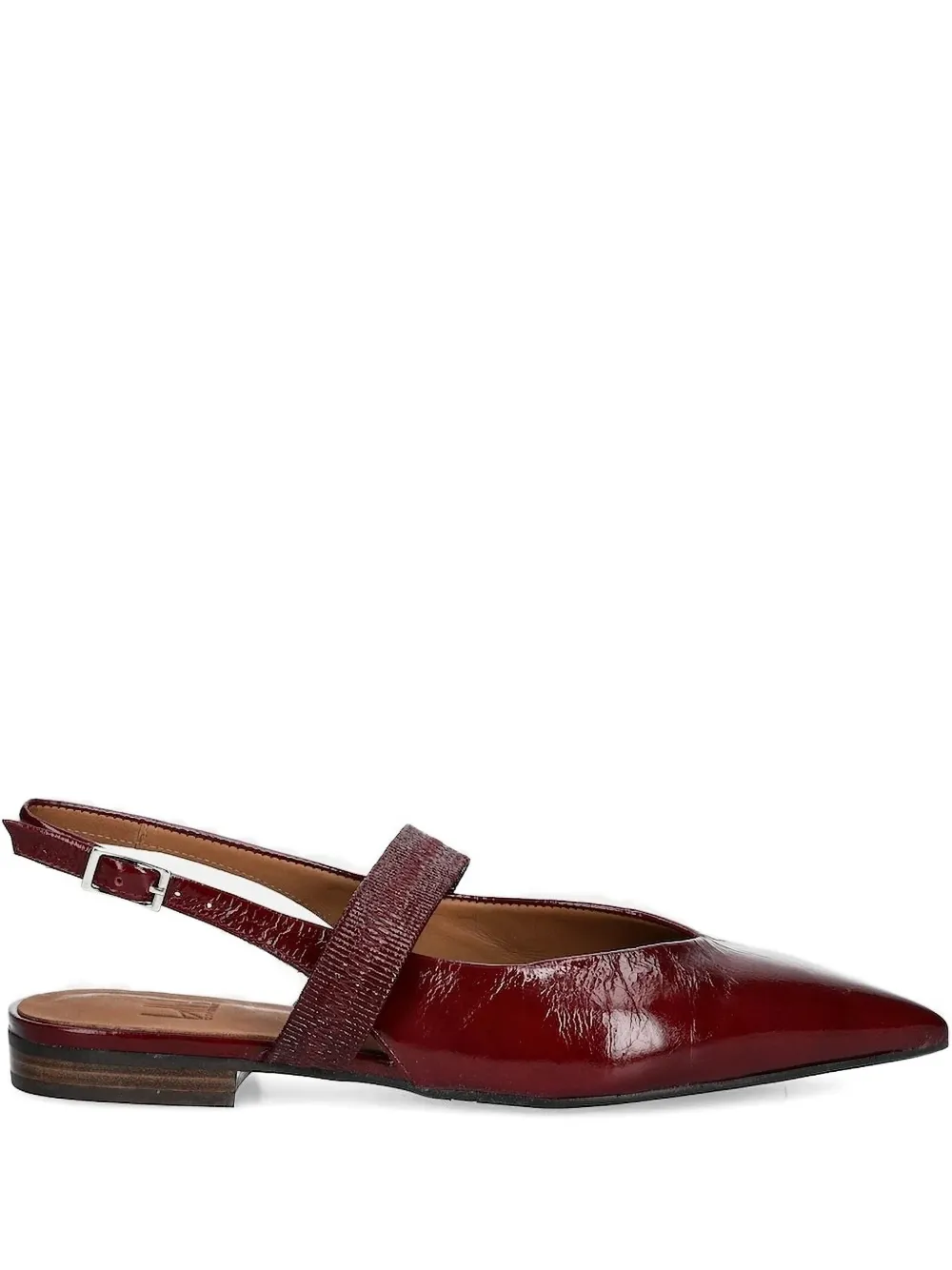 BILLI BI A8023 pointed-toe slingback flat pumps Red