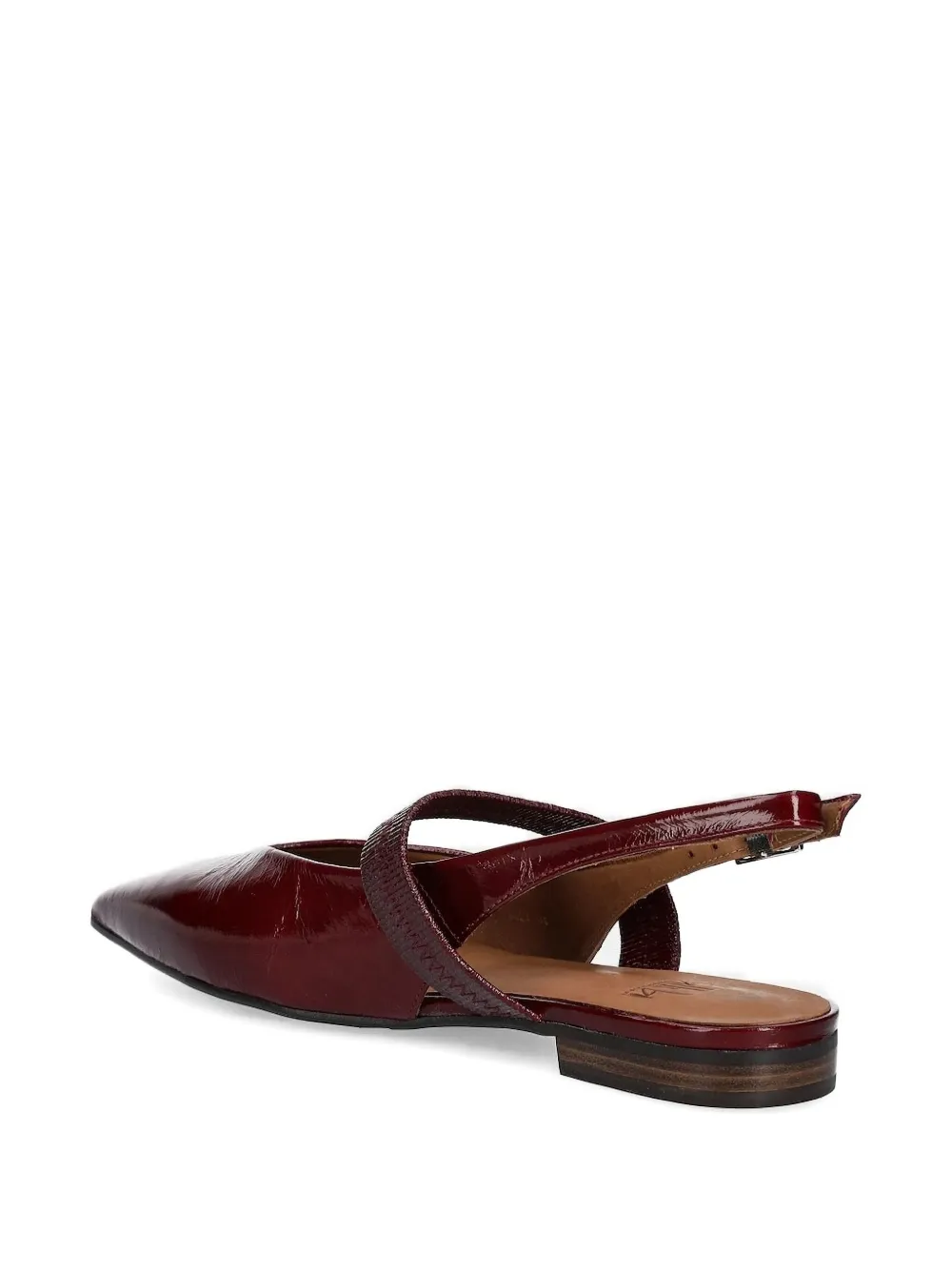 BILLI BI A8023 pointed-toe slingback flat pumps Red