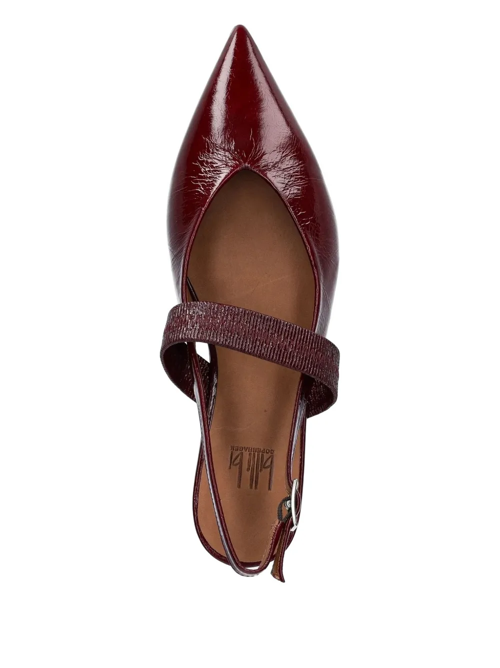 BILLI BI A8023 pointed-toe slingback flat pumps Red