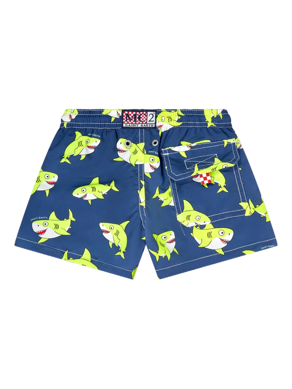 MC2 Saint Barth Kids shark-print swim shorts Blauw