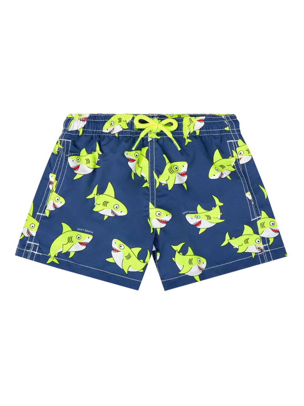 MC2 Saint Barth Kids shark-print swim shorts Blauw